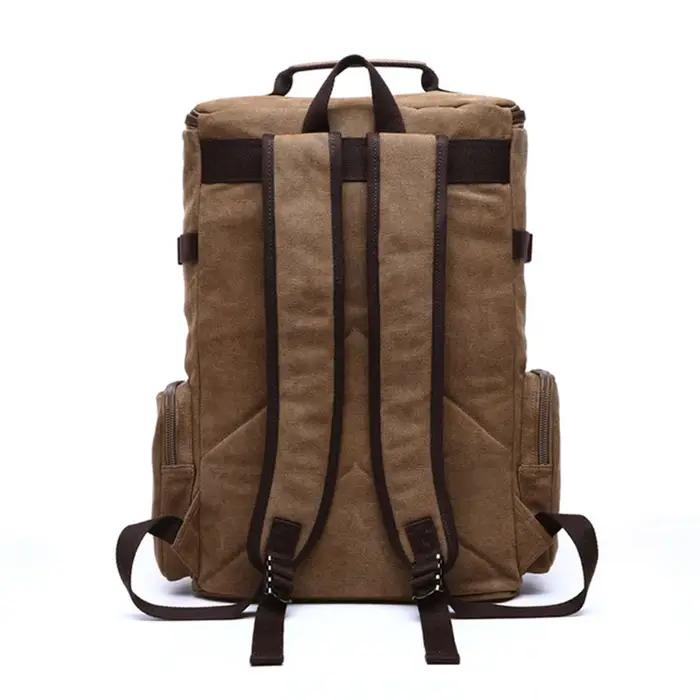 Sac à Dos Vintage en Toile pour Homme, Cartable d'École, de Voyage, Grande Capacité, pour Ordinateur