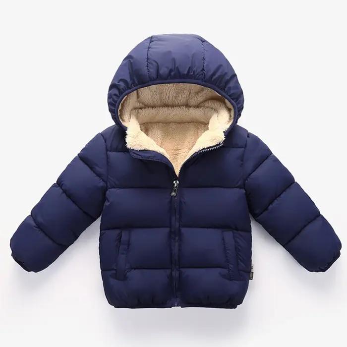 Manteaux pour enfants Manteaux épais d'hiver pour garçons Vêtements d'extérieur épais en peluche pou