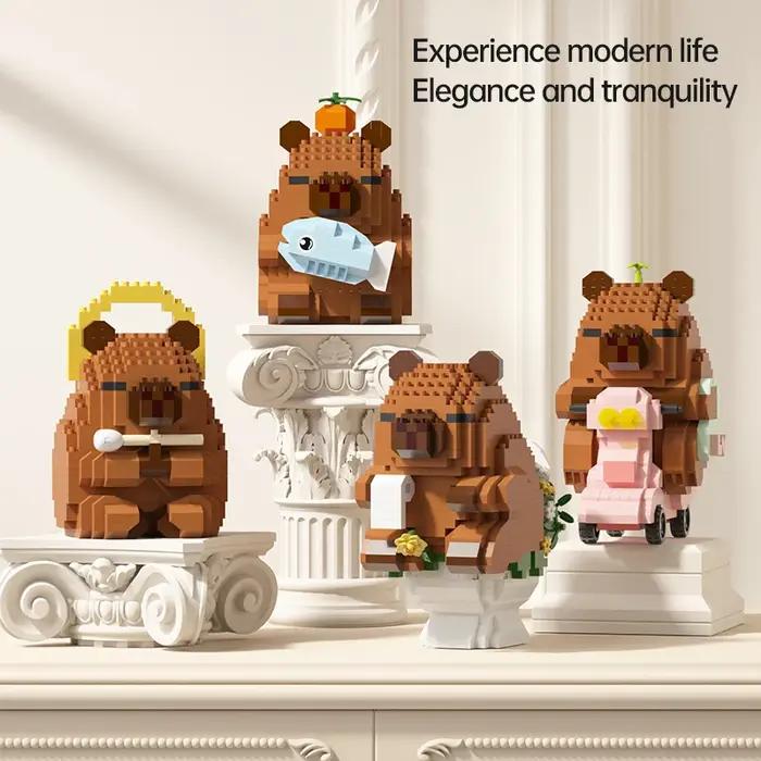 "Ensemble de blocs de construction Capybara-modèle de bricolage de cochon d'inde d'eau mignon | Jo