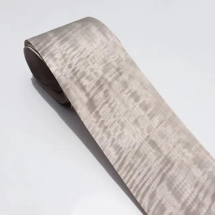 Plaque de Placage en Bois d'Érable Naturel, Ombre Blanche et Dorée, Décoration de Glissière de Meubl