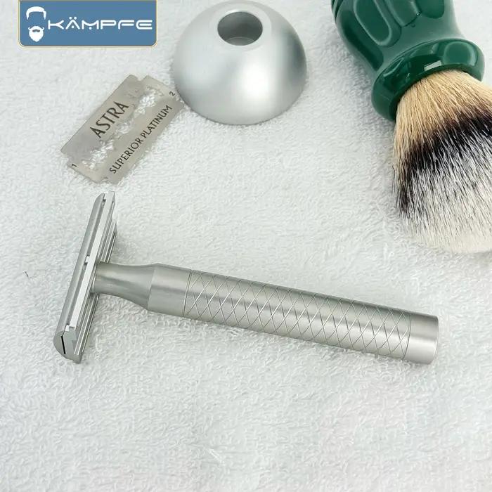 Rasoir de sécurité double face KAMPFE Vintage, usinage CNC en aluminium 7075, pour rasage humide, ca