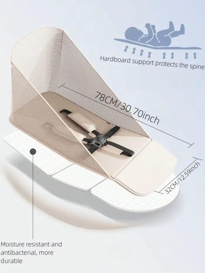 Poussette légère et pliable pour bébé avec design en maille respirant et adaptable positionnée pour sorties familiales et voyages courts