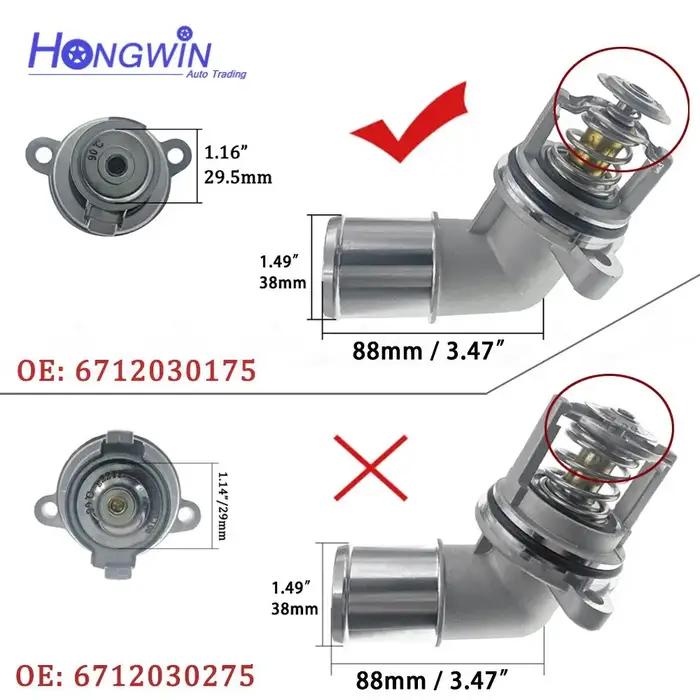 Thermostat de liquide de refroidissement moteur, OEM #: 6712030175, 67120-30175, Ssangyong, Rodius,