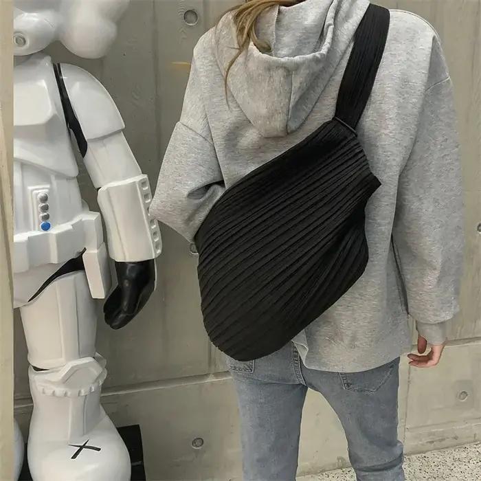 YUDX-Sac plissé de grande capacité pour femme, sac à bandoulière, rétro, simplicité, lancé, nouveau