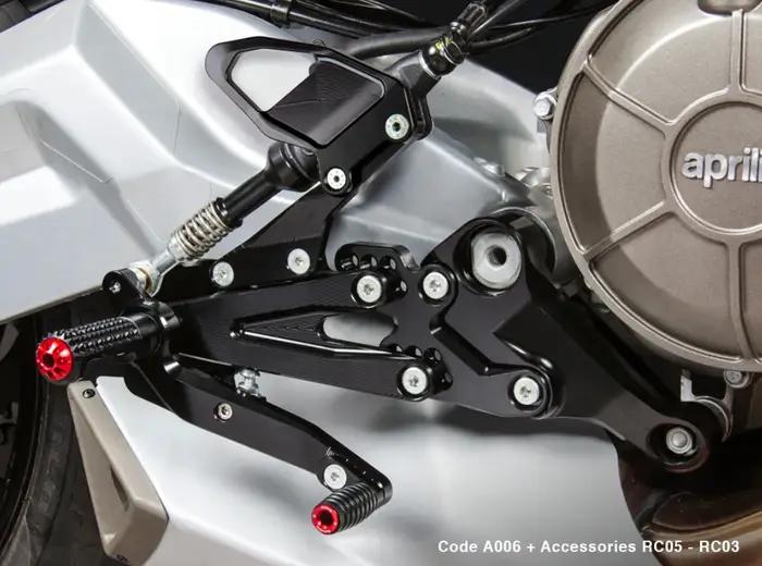 Repose-pieds arrière réglable CNC pour moto, pour Aprilia RS660/Tuono660 2021 2022 2023 2024 2025