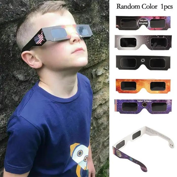 Pack de 10 lunettes d'éclipse solaire-lunettes de soleil de visualisation d'éclipse solaire totale a
