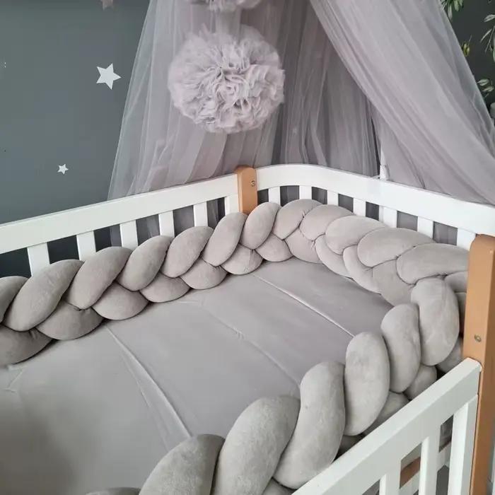 1-4M bébé pare-chocs lit tresse noeud oreiller coussin pare-chocs pour bébé berceau protecteur lit pare-chocs chambre décor berceau literie tresse ensemble