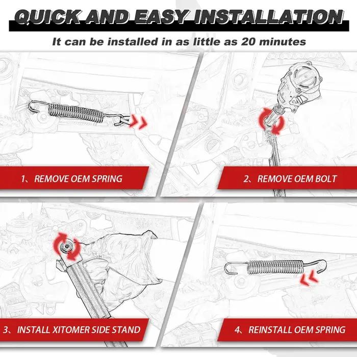 Béquille latérale réglable pour moto compatible avec Honda CRF250L CRF 250 L 2012 – 2020 CRF300L 202
