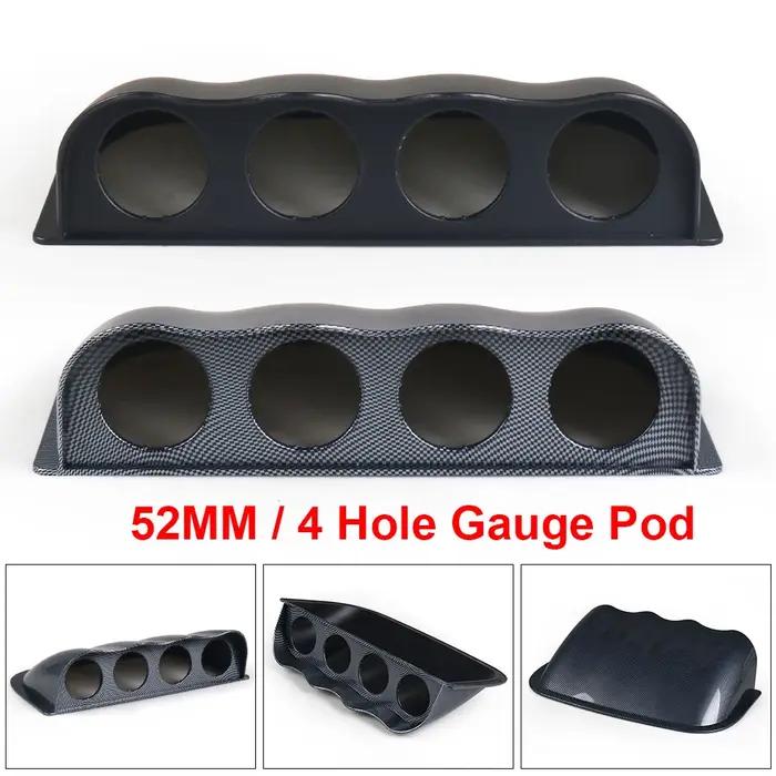 Tableau de bord universel de course, 2 pouces, 52MM, 4 trous, support de jauge Quad, Pod ABS, tablea