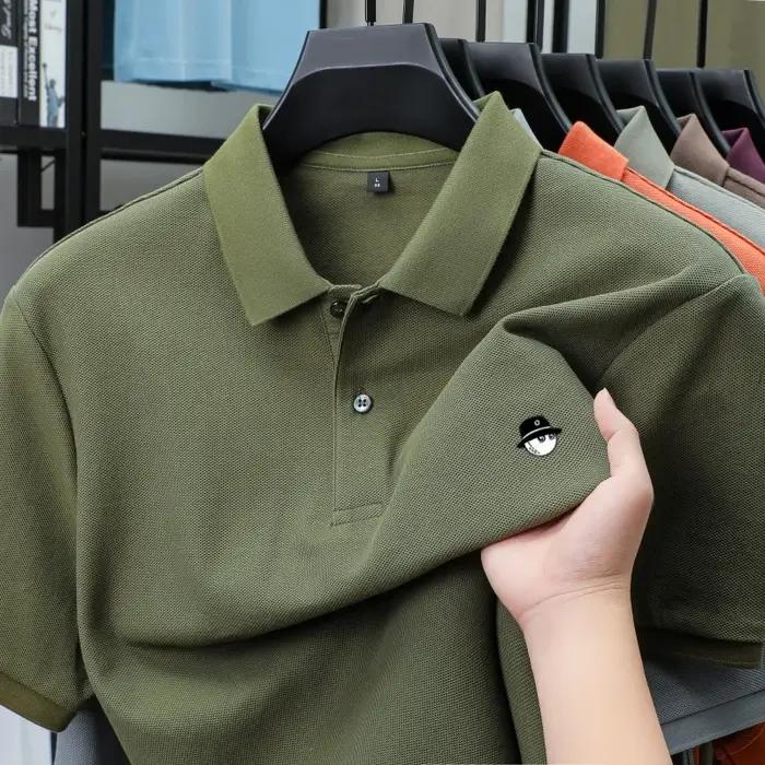 Polo brodé à motif exquis de dessin animé, nouvelle collection, best-seller de l'été, pour hommes, 1