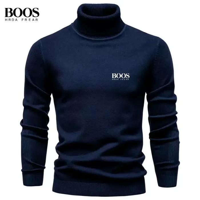 Pull à col roulé à manches longues pour homme, de haute qualité, automne et hiver, nouveau, tendance