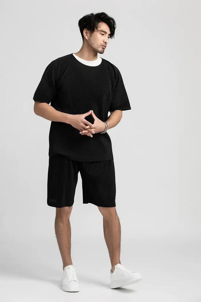 Miyake short plissé pour hommes vêtements Shorts décontractés amples vêtements d'été pour hommes Sho