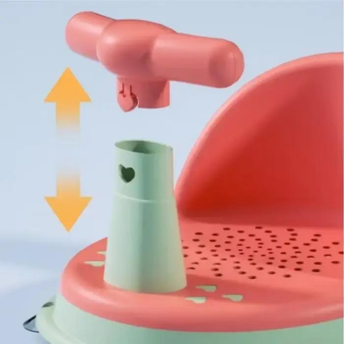 Siège de douche anti-brûlure pour bébé avec ventouse support de bain portable nouveau-né siège de jeu accessoire de croissance pour enfants moments de bain sécurisés avec bébé