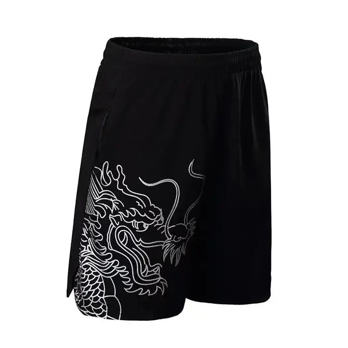 Short de tennis de table imprimé dragon, séchage rapide, grande taille, hommes, femmes, enfants, bad