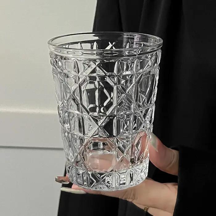 Ensemble de verres pour boire des tasses à whisky domestiques, 10,5 oz, peinture diamant, verre à vi