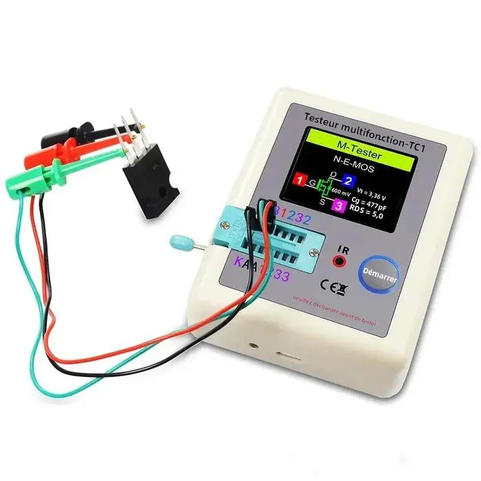 LCR TC1 1.8 "TFT LCD affichage multimètre Transistor testeur Diode Triode condensateur résistance Test mètre MOSFET NPN