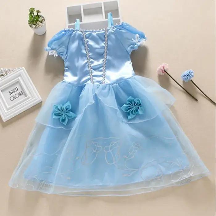 Robe de princesse pour filles, cendrillon, blanche-neige, aurore Sofia raiponce, Costume d'halloween