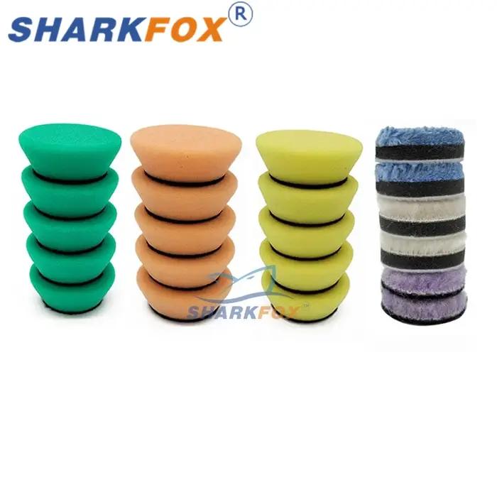 Sharkfox 1 pouce/2 pouces Kit de tampon de polissage tampon de laine Fine éponge de cire Kit de tamp