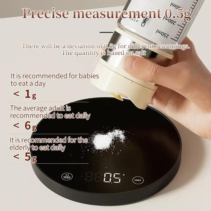 Distributeur de salière de dosage 0.5g, Type presse, bouteille d'assaisonnement pour sucre, épices,