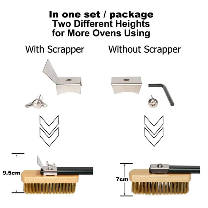 SHANGPEIXUAN Brosse de nettoyage professionnelle en cuivre pour four à pizza et gril domestique, ave