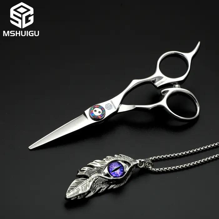 MSHUIGU Ciseaux à cheveux professionnels multifonctionnels, ciseaux à effiler 440C 4-6,5 pouces, out