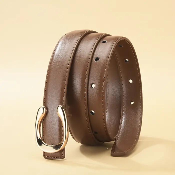 Ceinture à boucle C pour femmes, 2 à 3 pièces, jupe en jean Simple, ceinture à boucle automatique, t