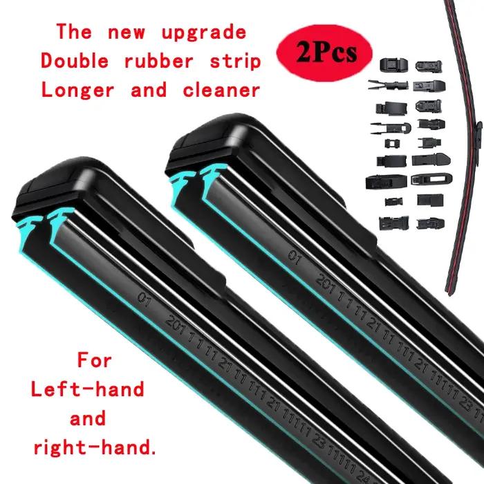 Lames d'essuie-glace avant en caoutchouc universel 28 + 18, accessoires de coupe LHD RHD, pare-brise