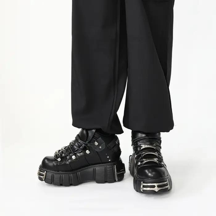 Chaussures à lacets pour femmes, nouveau Style Punk, hauteur du talon de 6CM, chaussures à plateform