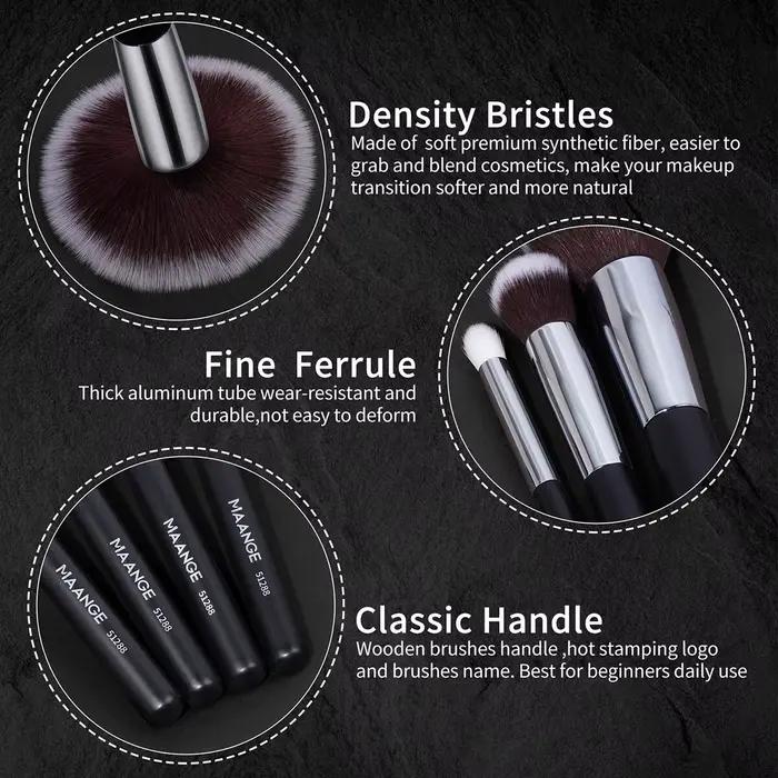 Ensemble de pinceaux de maquillage professionnels, outils de beauté cosmétiques, fond de teint, fard