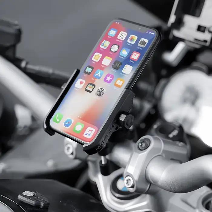 Support de téléphone pour guidon modifié de Moto en alliage d'aluminium, rétroviseur universel, supp