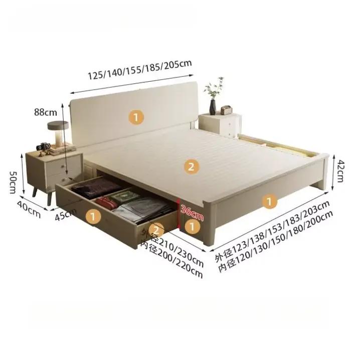 Tête de lit de luxe sans os pour chambre à coucher et salon, barrière de lit efficace pour adultes, cadre de sommeil élégant et durable pour couple
