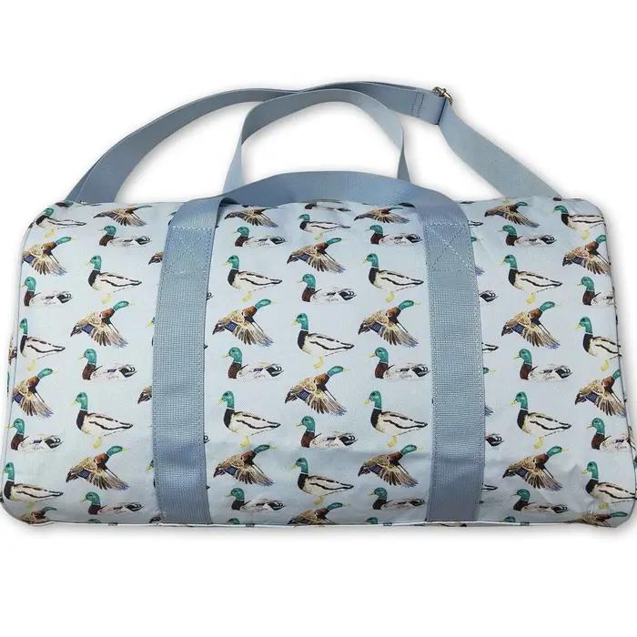 Sac de voyage en toile de coton à rayures avec sangle