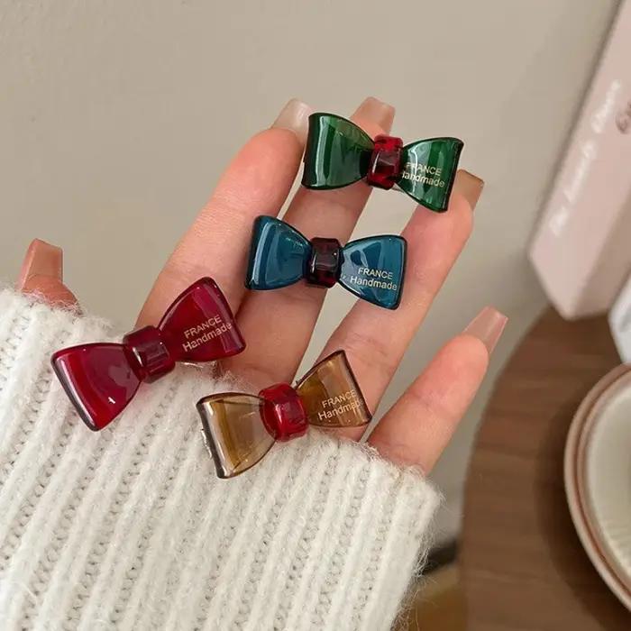 2 pièces de nouvelle pince à cheveux à nœud exquis, mignonne pour cheveux errants et frange, pour le
