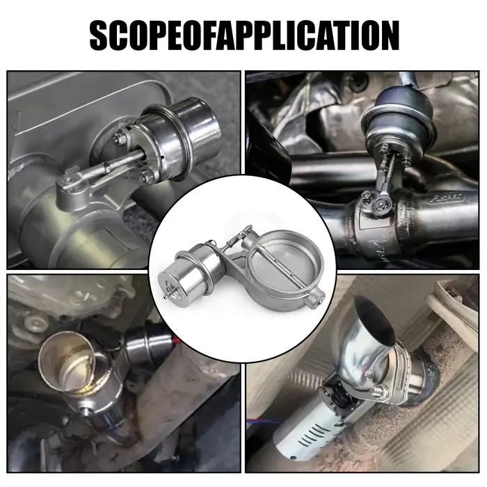 Ensemble de soupape de contrôle d'échappement avec actionneur à vide, coupe de tuyau de 2.0,2.5,3 po