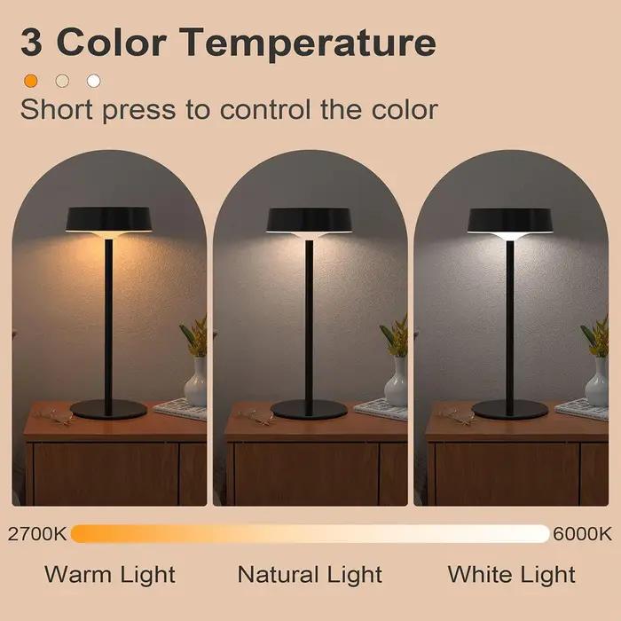 Lampes de Table solaires d'intérieur et d'extérieur, étanches, sans fil, rechargeables, à intensité