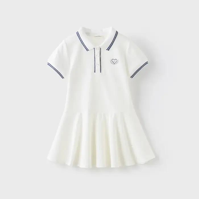 Dave Bella filles robes été printemps à manches courtes enfants décontracté sport jupe collège Style