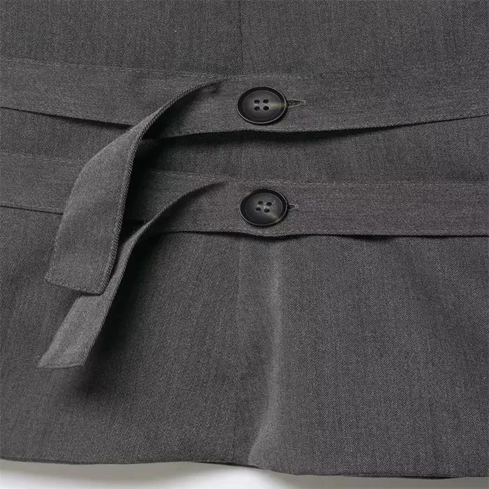Gilet décontracté pour femme, bicolore, à double boutonnage, col montant, sans manches, cintré à la