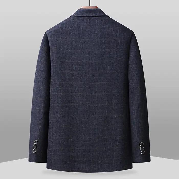 La nouvelle veste de costume classique à col à carreaux, style business décontracté, pour hommes, co