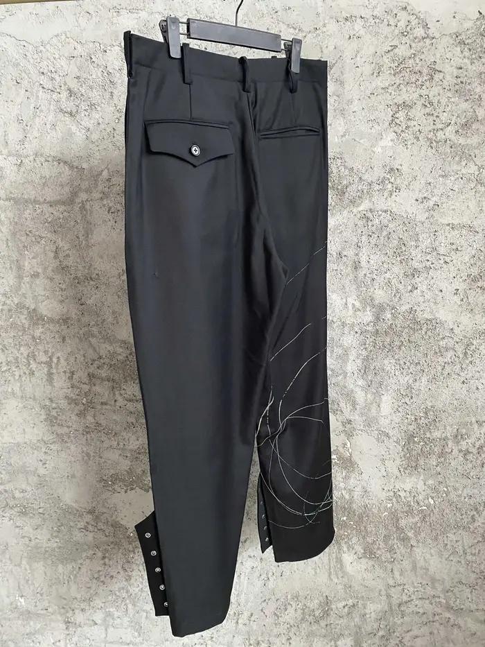 TOP-YAMAMOTO Collaboration de créateurs japonais Imprimé maison imprimé araignée Longues maigres