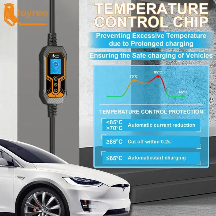 Feyree GB/T chargeur EV Portable 32A 7KW 1 phase APP Version Bluetooth EVSE 11KW 16A câble triphasé