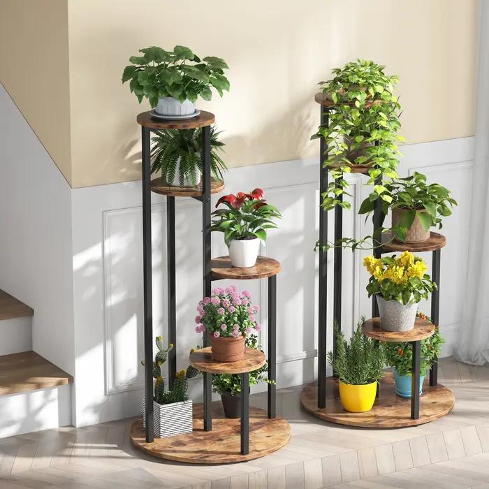 Tribesigns Support pour plantes d'angle d'intérieur, supports d'étagères pour plantes hautes à 4 niv