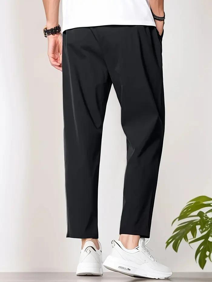Pantalon de jogging décontracté pour homme, nouvelle collection printemps/été, couleur unie, fin, à