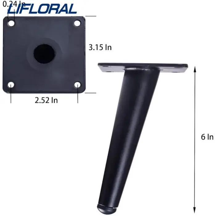 1 pièces 10/12/15cm nouveaux meubles jambes Table basse pieds noir doré métal maison projets de bric