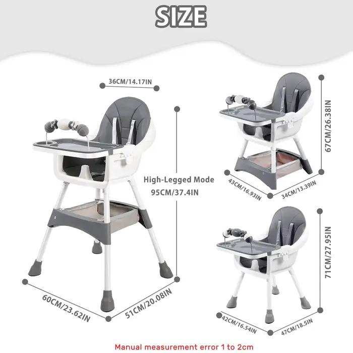 Chaise haute pour bébé, chaises de salle à manger portables pour bébé, chaise haute convertible pour