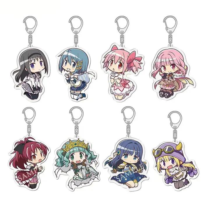 Porte-clés Madoka Magica personnages Kaname Akemi Homura Miki Sayaka Tomoe Mami Kyoko anime collection pour fans cadeaux
