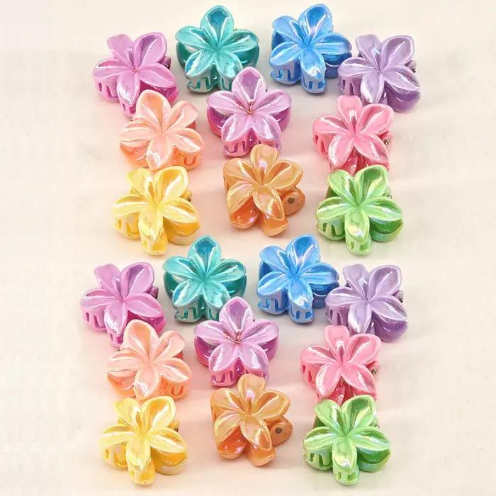 Pinces à cheveux d'été en forme de fleur de jonquille de couleurs mélangées, 10 pièces, jolies pince