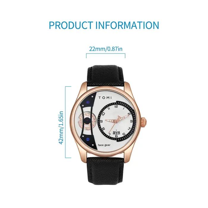 TOMI – coffret cadeau pour hommes, montre à Quartz d'affaires minimaliste, de luxe, polyvalente, Dou