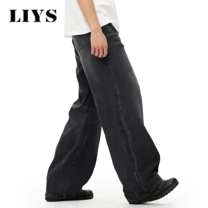 Jean quatre saisons pour hommes Version coréenne étudiant pantalon décontracté américain rétro gris