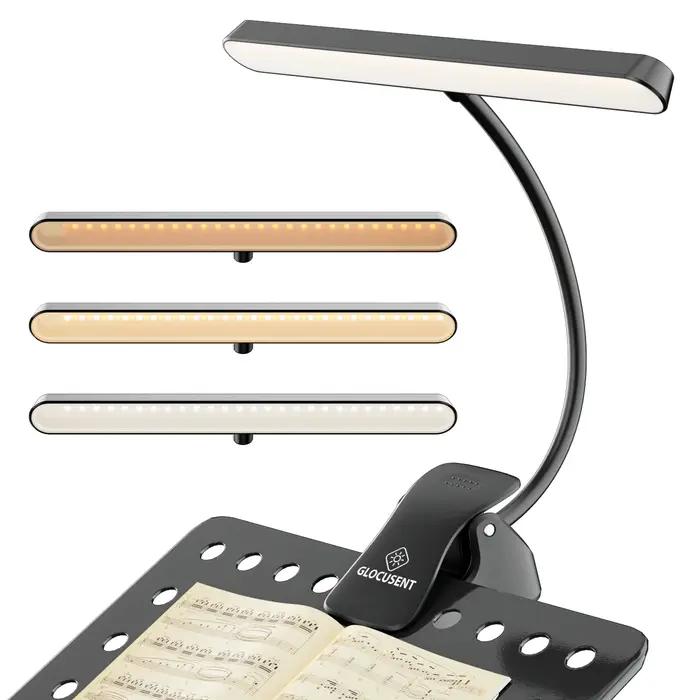 NV 57 LED Super lumineux pupitre lumière soin des yeux Clip-on Piano lumière USB-C Rechargeable Dimm