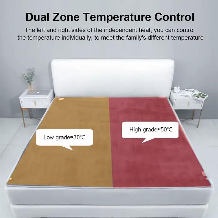 Couverture chauffante électrique avec thermostat automatique, matelas de lit, chauffe-corps double, tapis métropolitain, coussin en polymères, prise UE, 220V